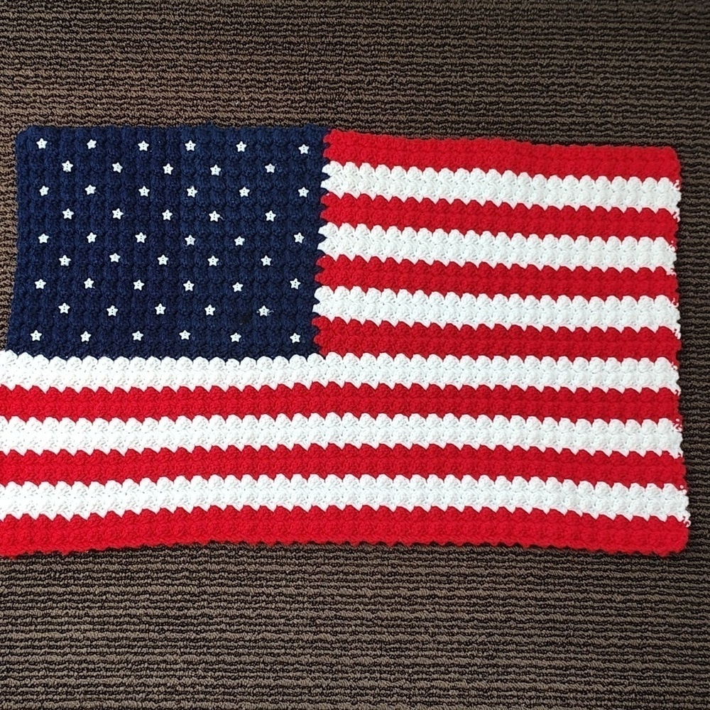 New Crochet American Flag by Grandma🩷